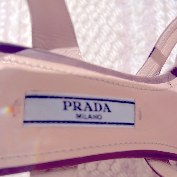 Prada Taupe suede Platform sandals with buckle T-strap Size 35 1/2 - Picture 5 of 10